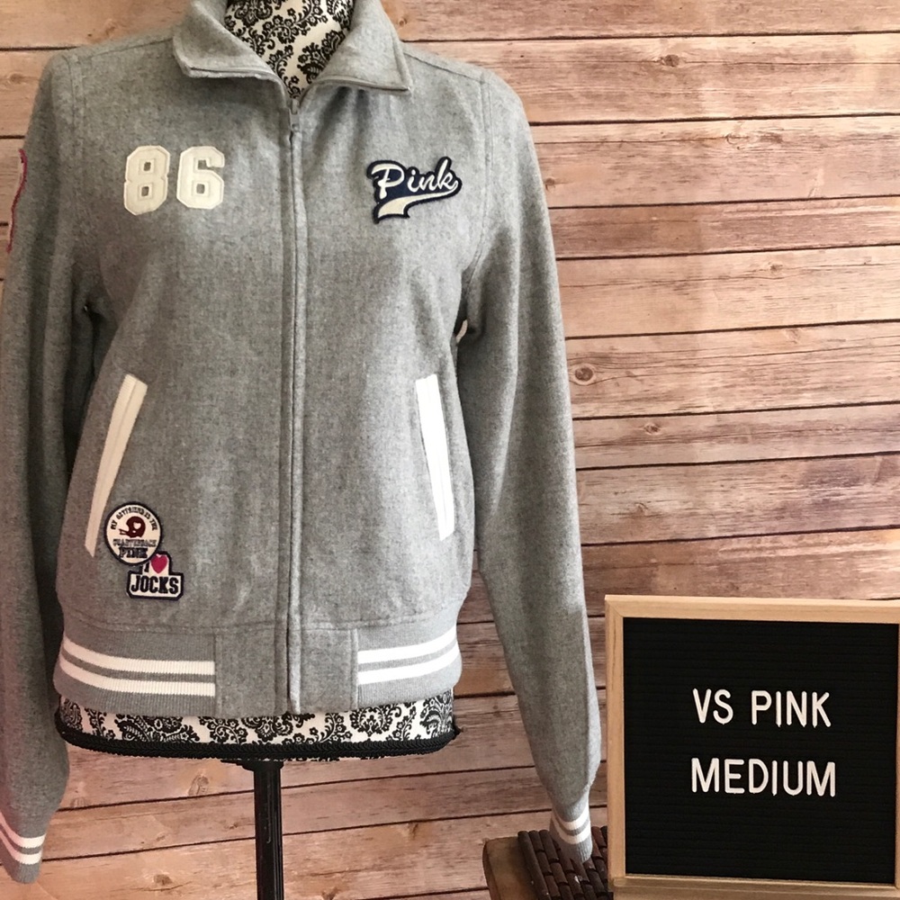 Vintage Gray VS Pink Bomber Jacket